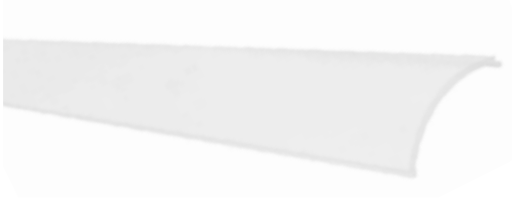 Havit Standard Diffuser to suit – Havit Deep Square Winged Aluminium Profile - 2 Metre - HV9699-2315-SD-2M