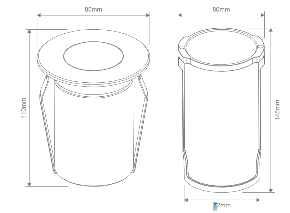 Domus EMIT Decklight Garden Step and Up Lights RGBW Brass 6W 240V IP67- EMIT-85-RGBW-BRS
