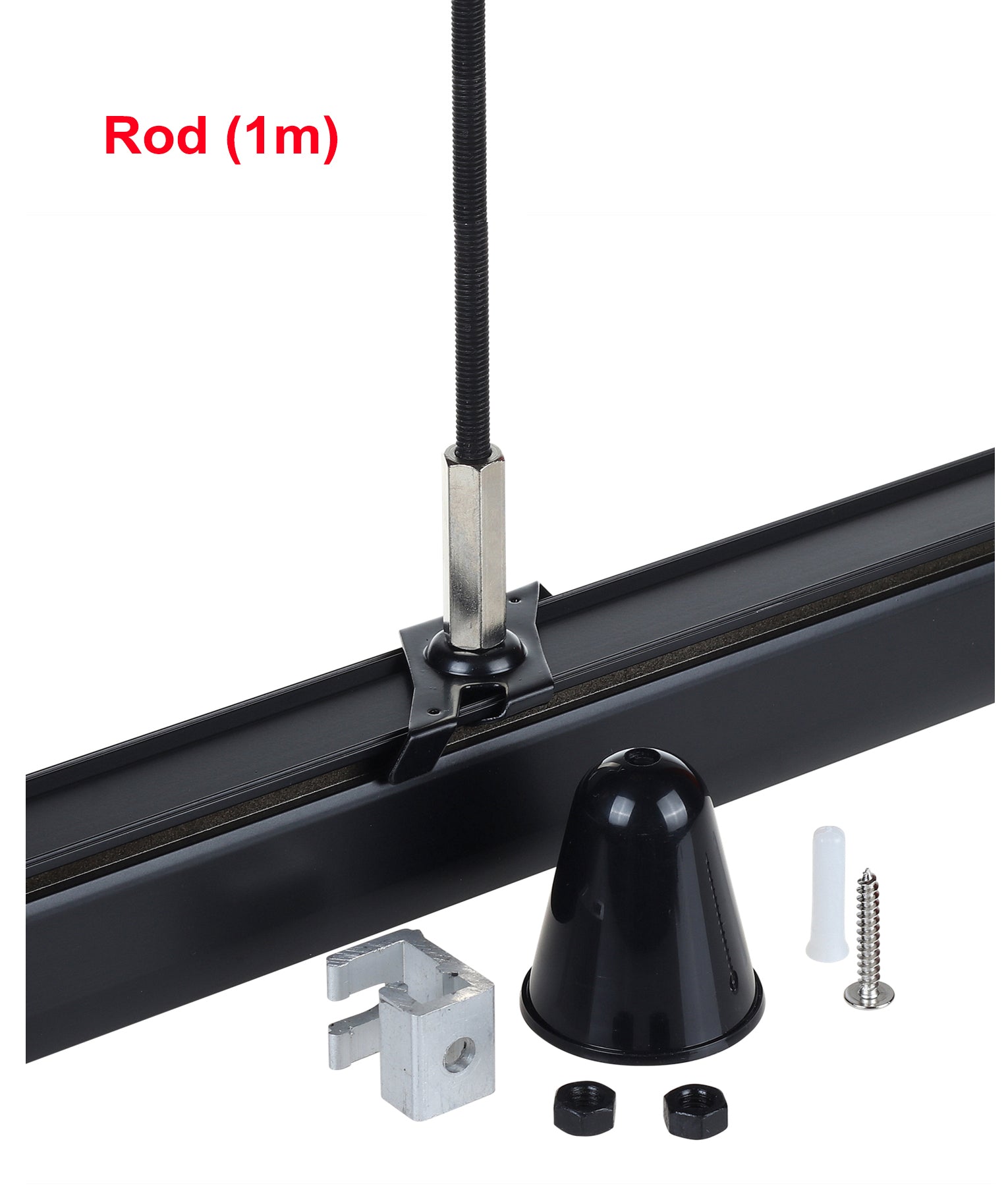 CLA 4 Wire 3 Circuit Track Suspension Kits & Suspension Clamp Accessories Black - TRK3BLSUSKIT - CLA Lighting