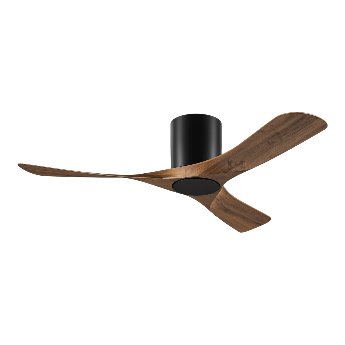 Domus Tundra 48-inch ceiling fan in Black/Walnut, product view