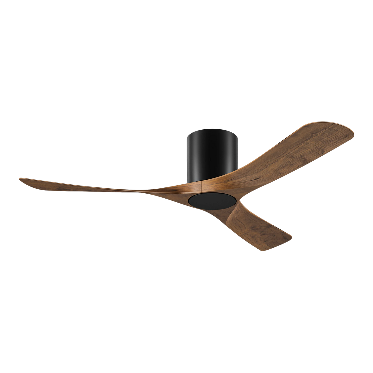 Domus Tundra 52-inch ceiling fan in Black/Walnut, product view