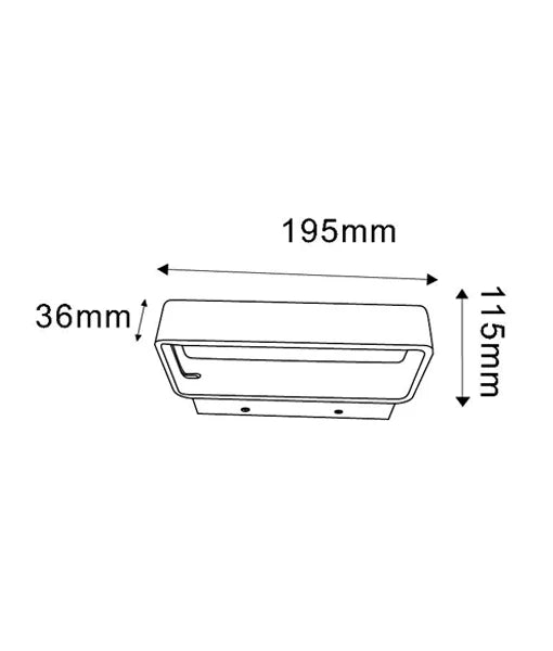 CLA VENICE: City Series Rectangular Up/Down LED Interior Wall Light 3000K Matte White 6W 240V IP20- VENICEG2