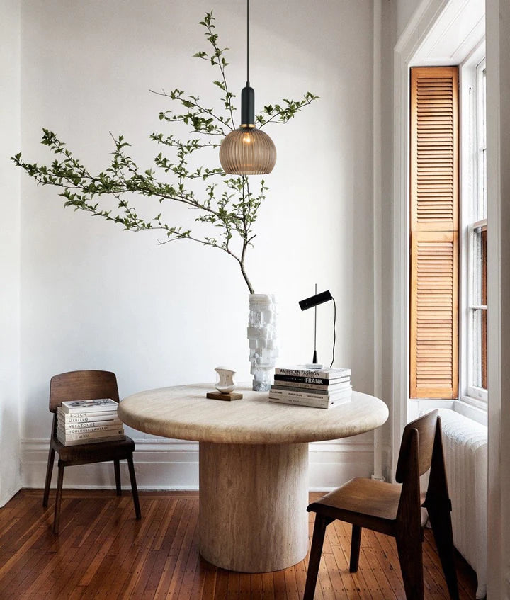 CLA VINTAJ: Wine Glass Ribbed Glass Interior Pendant Smoke / Green / Chrome / Amber / Copper / Clear 220-240V - VINTAJ1, VINTAJ2, VINTAJ3, VINTAJ4, VINTAJ5, VINTAJ6 - CLA Lighting