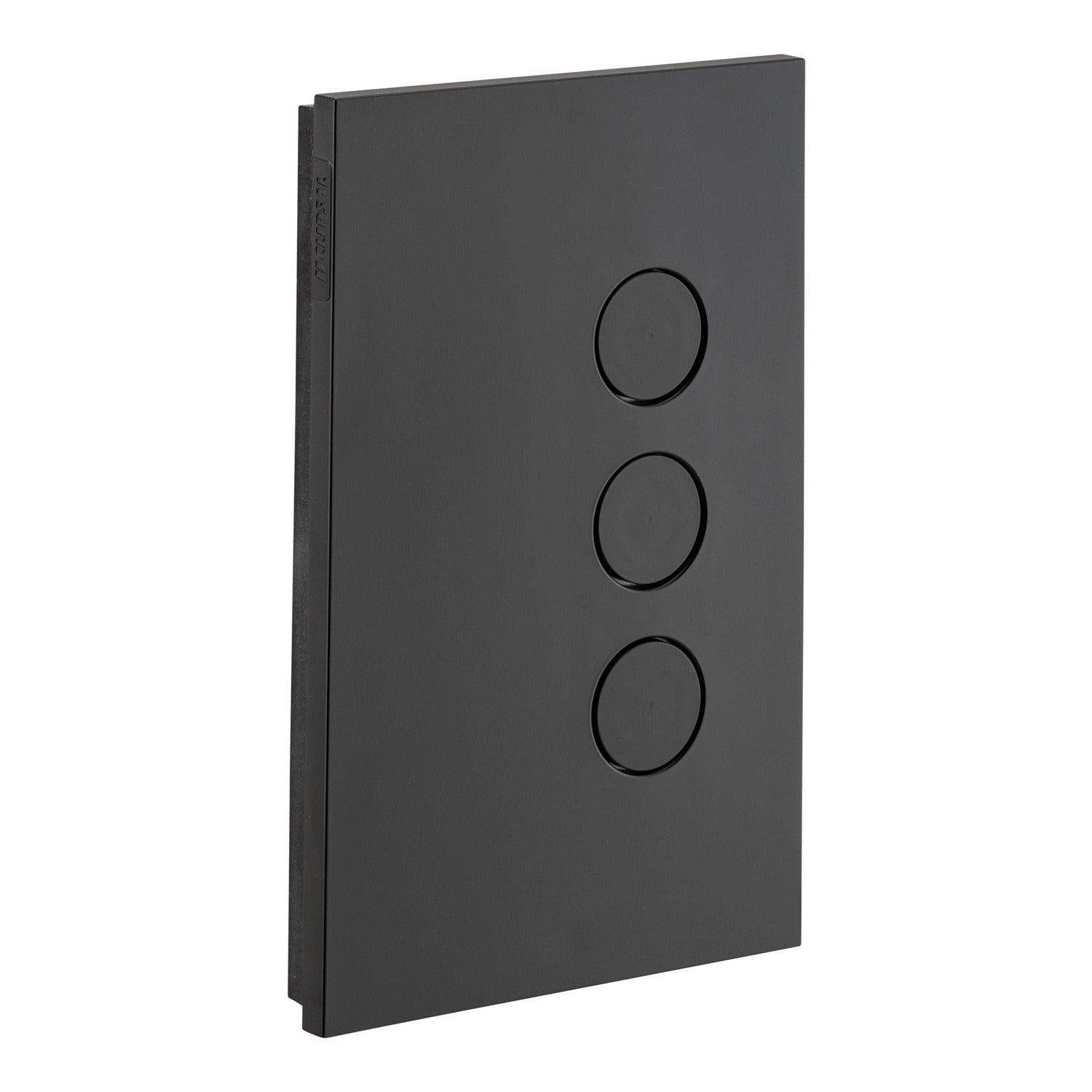 Clipsal Push Button Switch, Saturn Zen, LED, 3 Gang Black/ White 250V- Z4063PBL-ZB, Z4063PBL-ZW