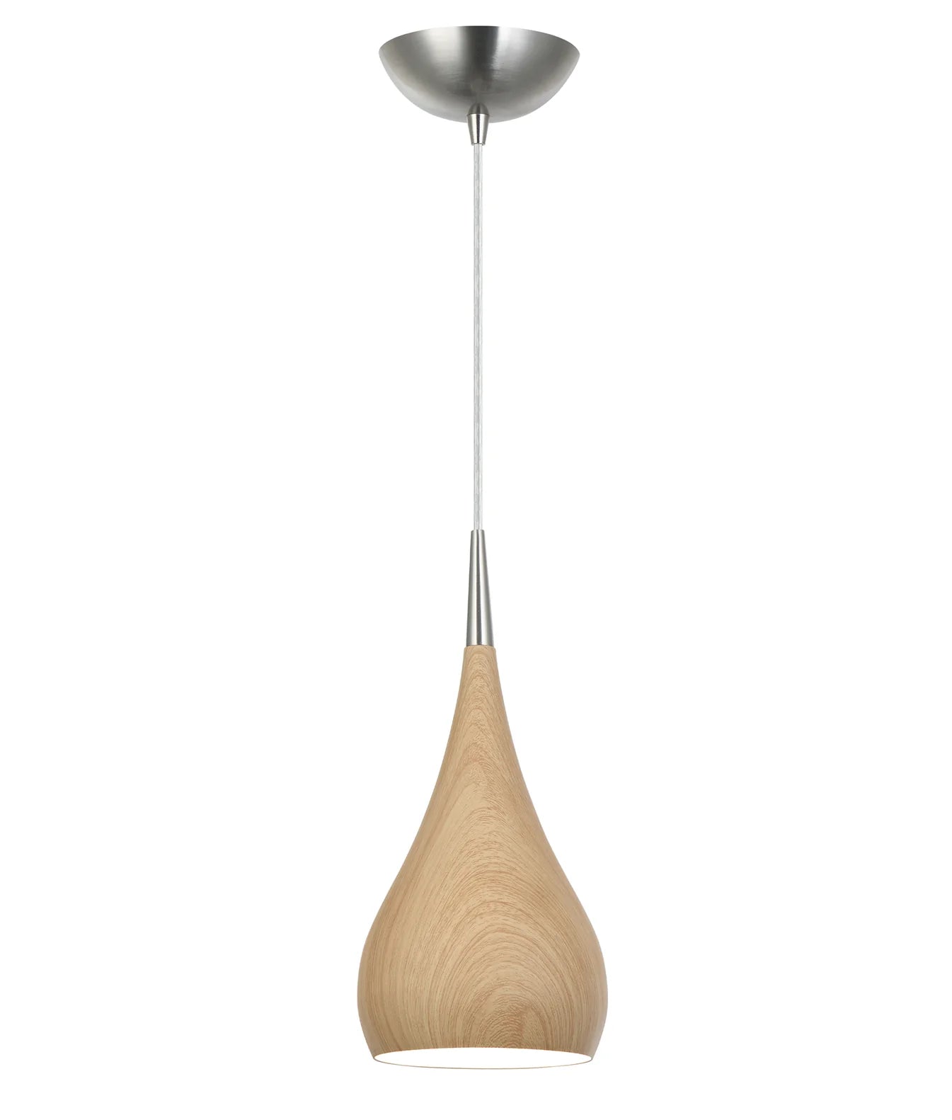 CLA ZARA: Modern Bell/ Dome Shape Interior Pendant Oak/ Burl Wood/Matt Black 220-240V - ZARA