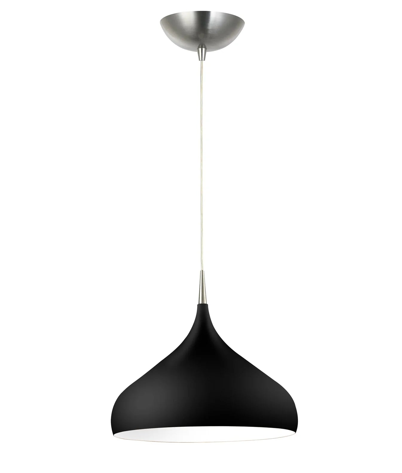 CLA ZARA: Modern Bell/ Dome Shape Interior Pendant Oak/ Burl Wood/Matt Black 220-240V - ZARA