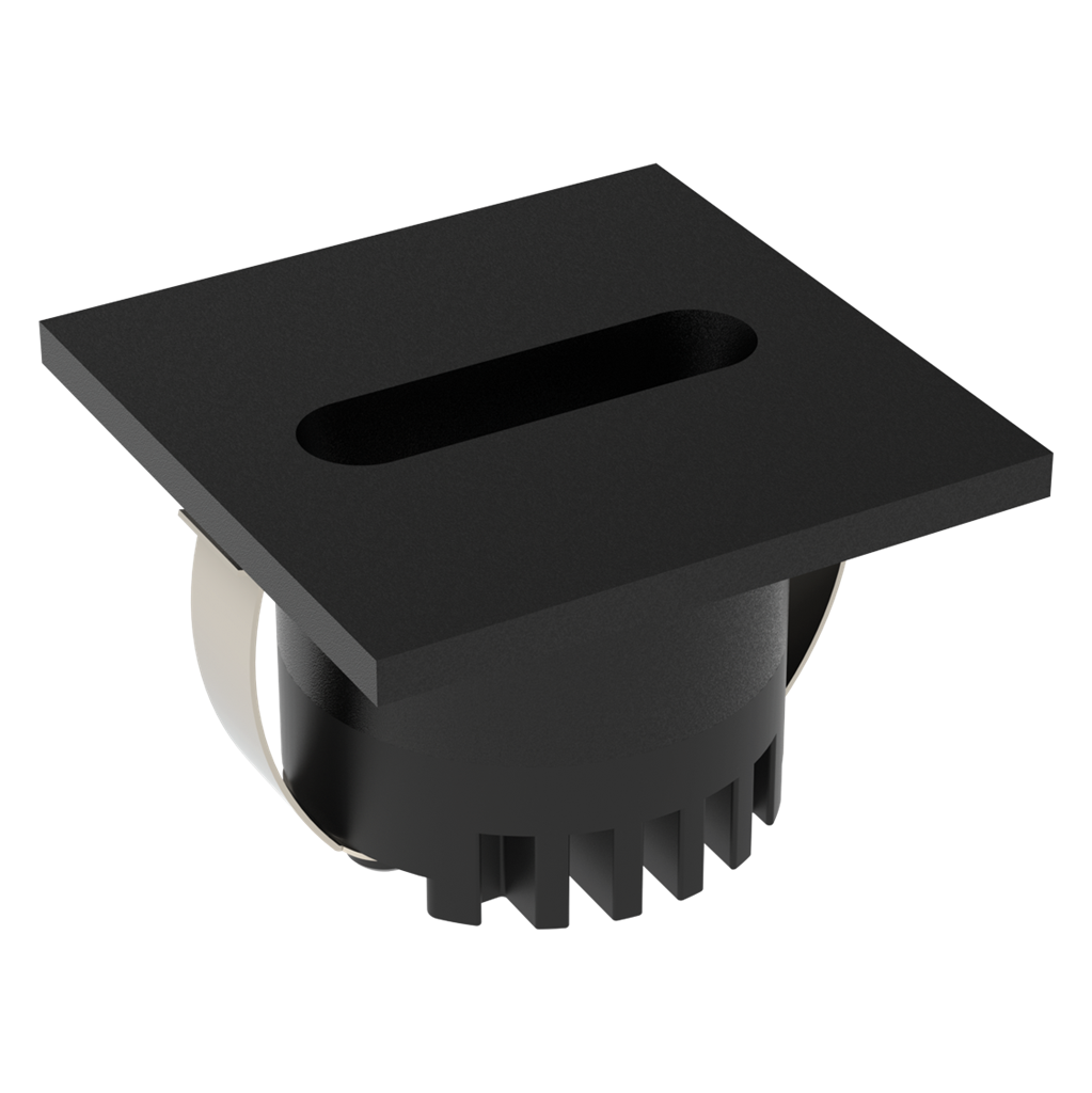 Domus Aura Square Interior Step Lights Tri- Black 3W 240V IP20 - 23721, 23722, 23723, 23724, 23725