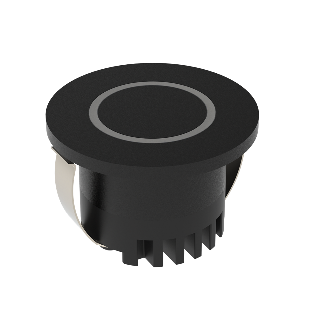Domus Aura Round Interior Step Lights Tri- Black 3W 24V IP20 - 23707, 23708, 23709, 23710, 23711, 23712