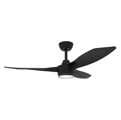Domus Blast-48 3 Blade Ceiling Fan Tri - Black / White 18W 240V - 60146, 60145- Domus Lighting