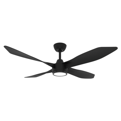 Domus Blast-52 4 Blade Ceiling Fan Tri - Black / White 18W 240V - 60149, 60148- Domus Lighting
