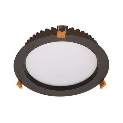 Domus Deco-28 Round Dimmable LED Downlight Kit Tri - Black 28W 240V IP44 - 20435