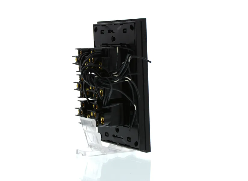 Clipsal Push Button Switch, Saturn Zen, LED, 6 Gang Black/ White 250V- Z4066PBL-ZB, Z4066PBL-ZW