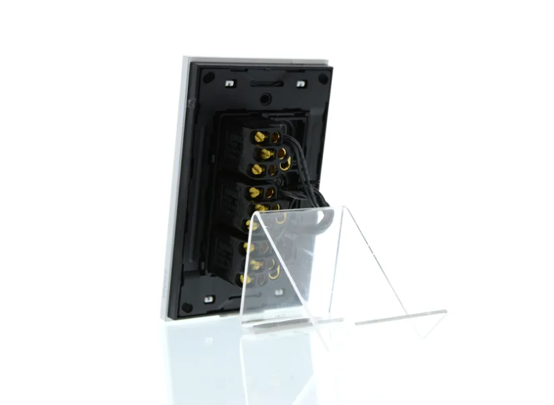 Clipsal Push Button Switch, Saturn Zen, LED, 3 Gang Black/ White 250V- Z4063PBL-ZB, Z4063PBL-ZW