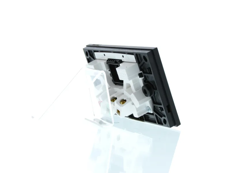 Clipsal Double Power Point Cover, Saturn Zen, Horizontal Mount Black/ White 250V- Z4025-ZB, Z4025-ZW