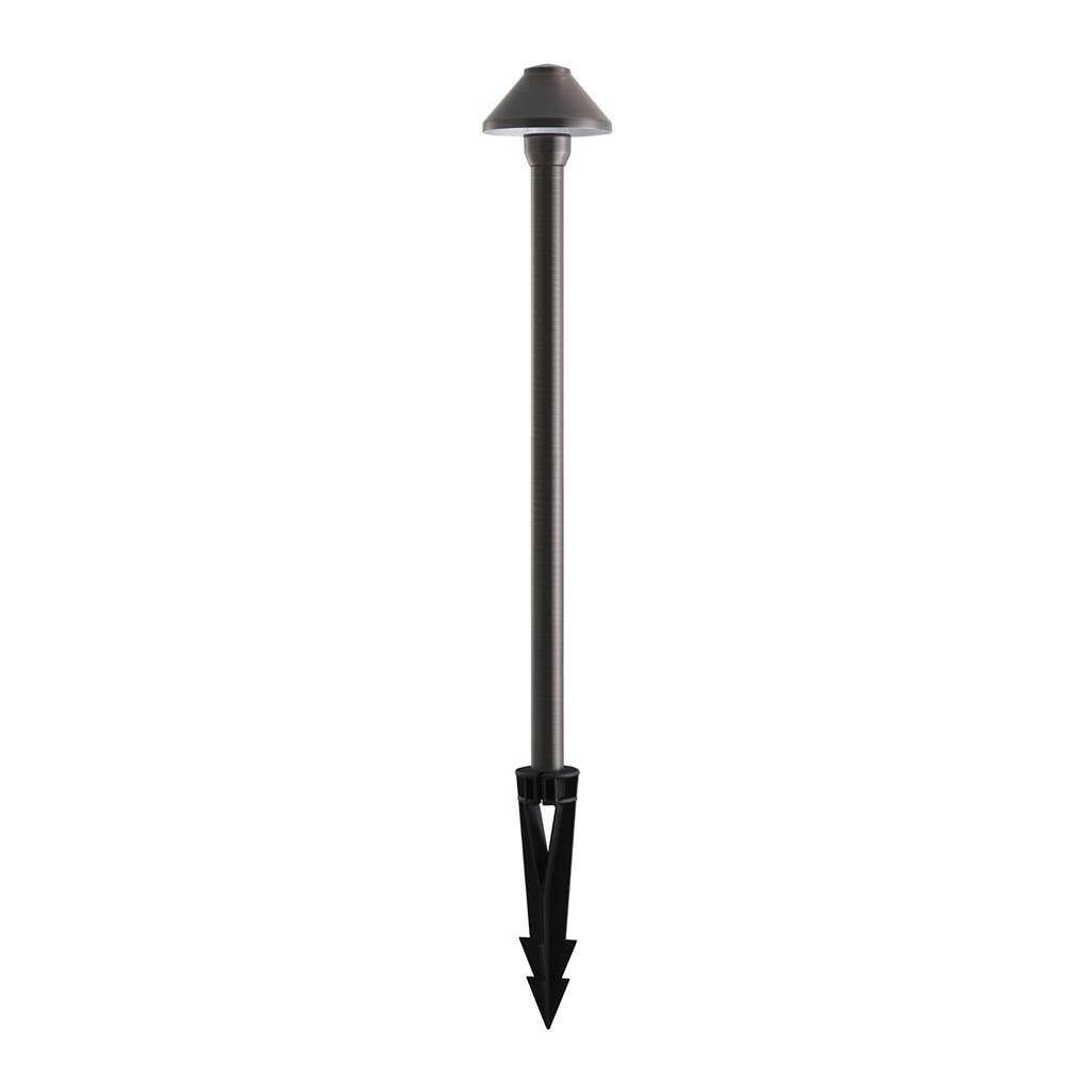Domus DUSK 450mm Small Head Path Garden Spike Light Tri- Bronze/ Black 4W 12V IP65 - 19100, 19108