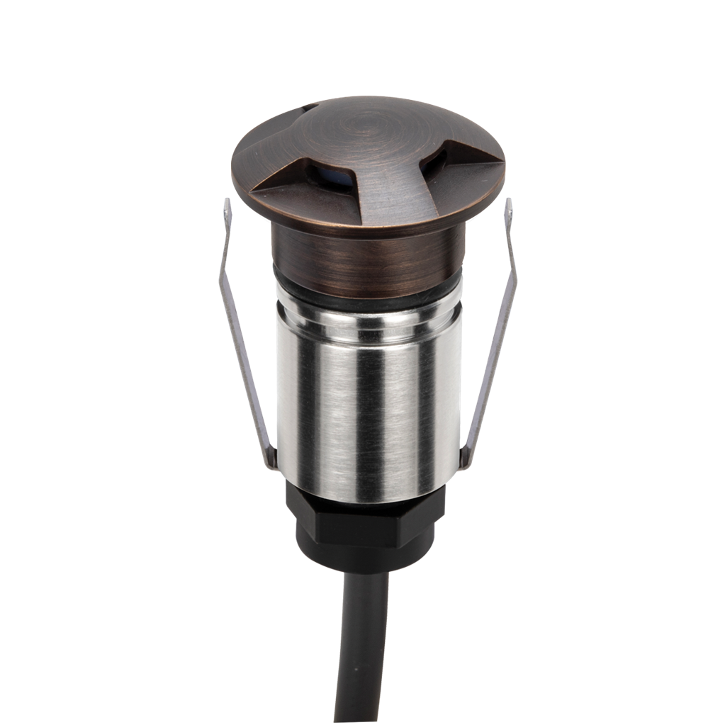 Domus EMIT 36° Inground Up Lights and Deck Lights RGBW Antique Brass 1W 24V IP67- EMIT