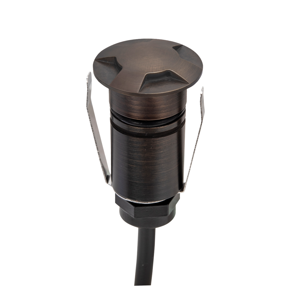 Domus EMIT 25° Inground Up Lights and Deck Lights Tri- Antique Brass 1W 12/24V IP67- EMIT