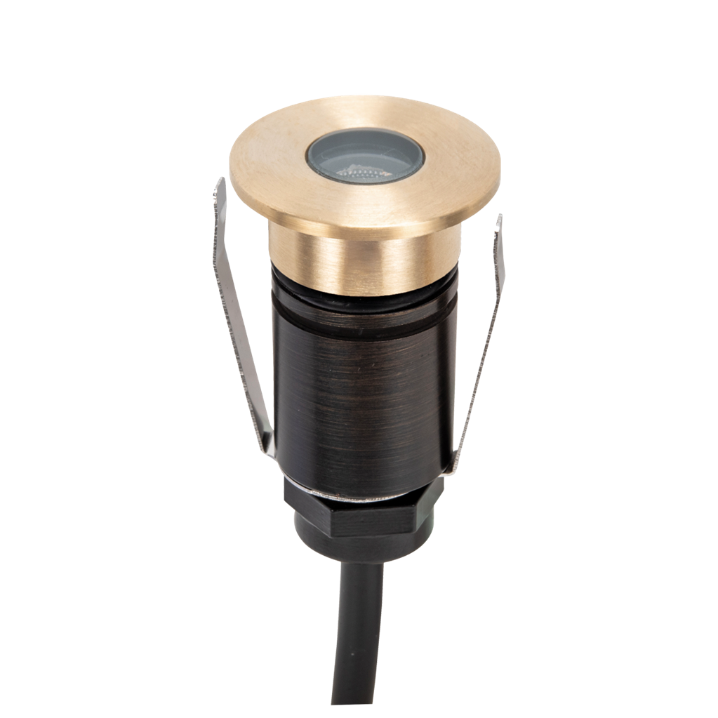 Domus EMIT 36° Inground Up Lights and Deck Lights Tri- Brass 1W 12/24V IP67- EMIT