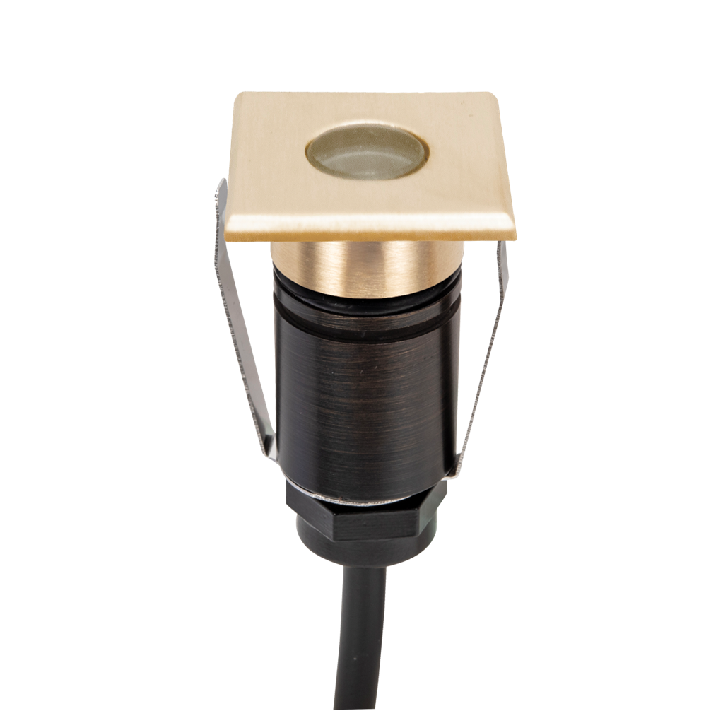 Domus EMIT 36° Inground Up Lights and Deck Lights Tri- Brass 1W 12/24V IP67- EMIT