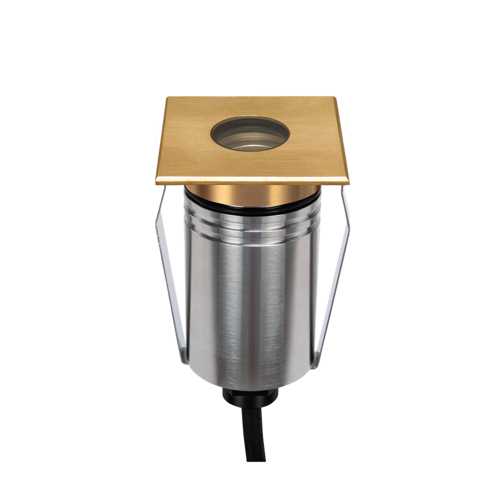 Domus EMIT 36° Inground Up Lights and Deck Lights RGBW Brushed Brass 2.5W 24V IP67- EMIT