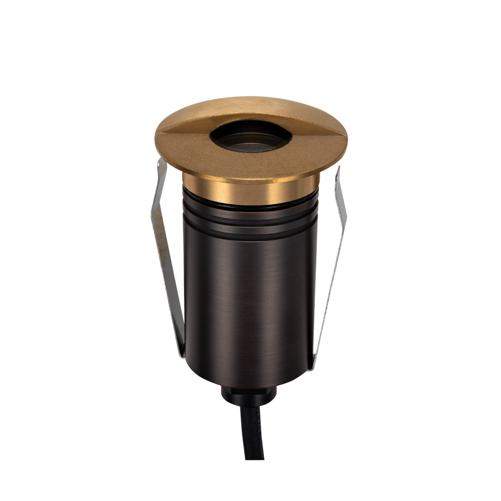 Domus EMIT 36° Inground Up Lights and Deck Lights Tri- Brushed Brass 2.5W 12/24V IP67- EMIT