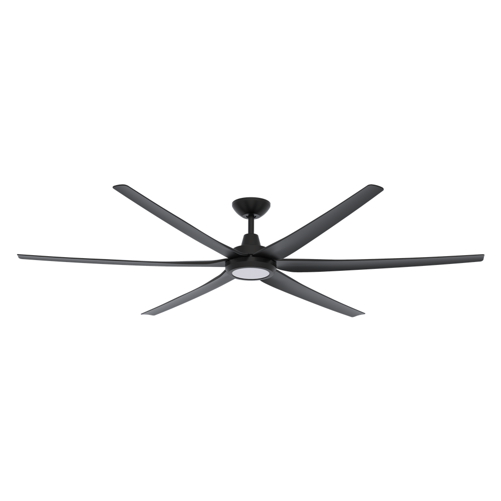 Domus GLIDE-80 6-Blade Ceiling Fan Tri- White/ Black 55W 240V - 60157, 60156