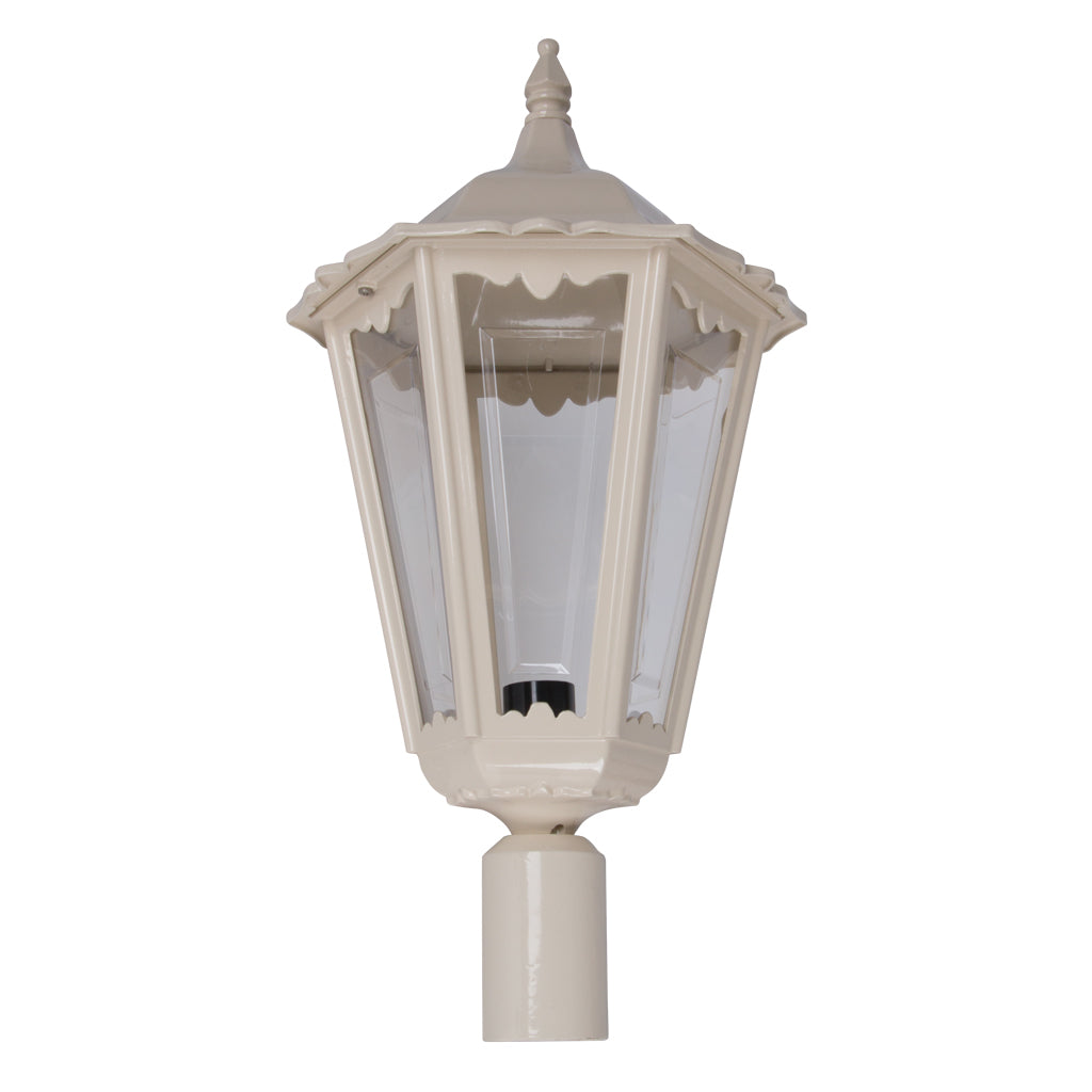 Domus CHESTER-LARGE POST TOP B22 LED Weatherproof Beige/ Black/ Burgundy/ Green/ White IP43 - 15086, 15087, 15088, 15089, 15091