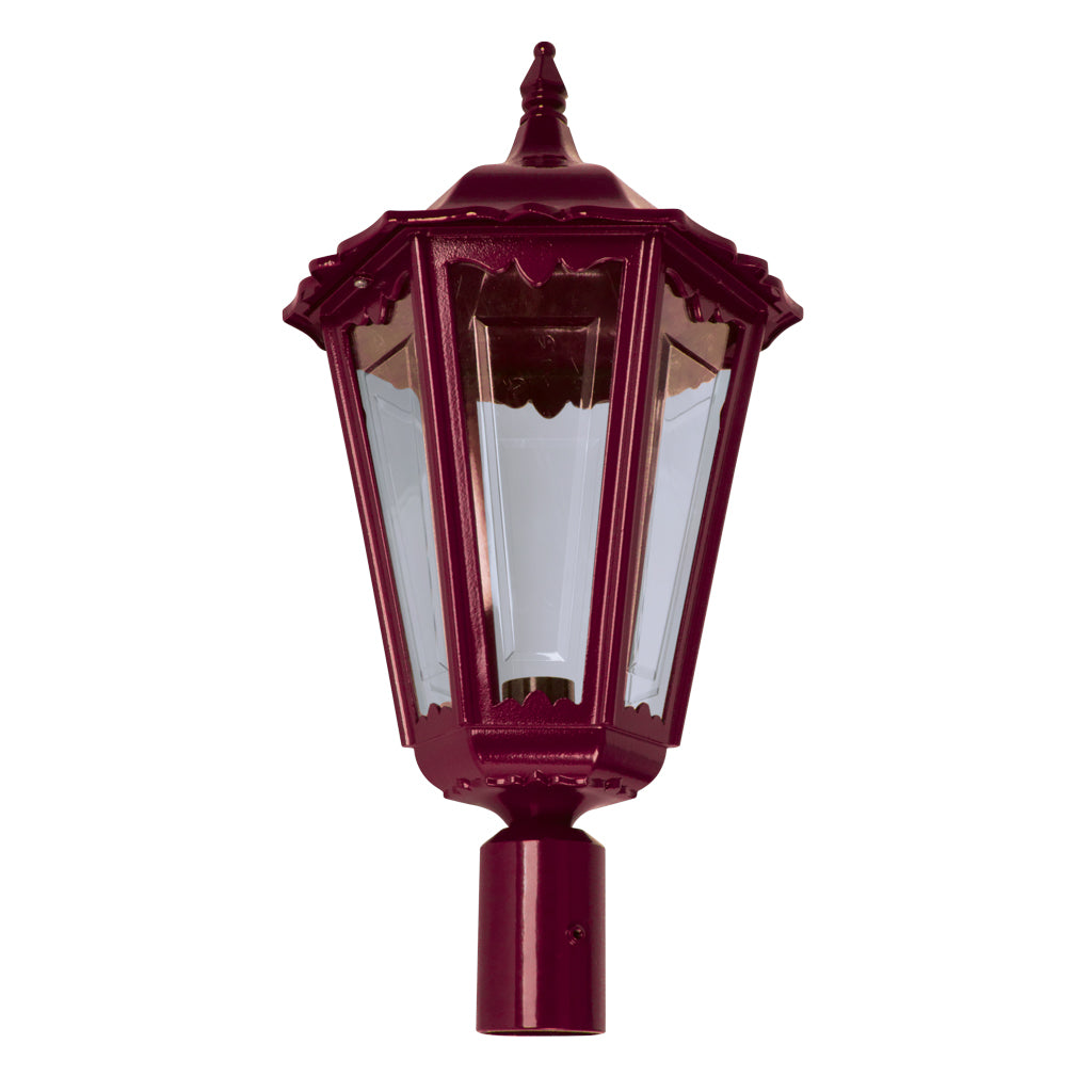 Domus CHESTER-LARGE POST TOP B22 LED Weatherproof Beige/ Black/ Burgundy/ Green/ White IP43 - 15086, 15087, 15088, 15089, 15091