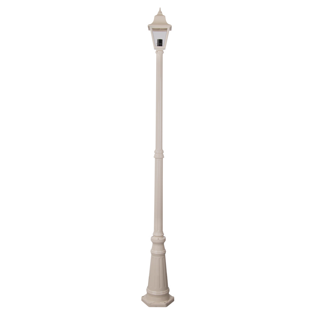 Domus GT-238 Paris Single Head Tall Post LED Flood Lights Beige/ Black/ Burgundy/ Green/ White IP43 - 15158, 15159, 15160, 15161, 15163