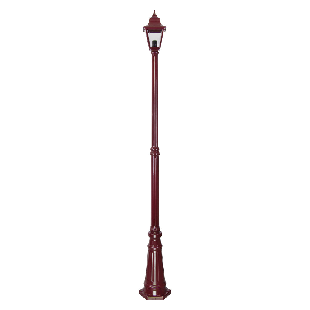 Domus GT-238 Paris Single Head Tall Post LED Flood Lights Beige/ Black/ Burgundy/ Green/ White IP43 - 15158, 15159, 15160, 15161, 15163