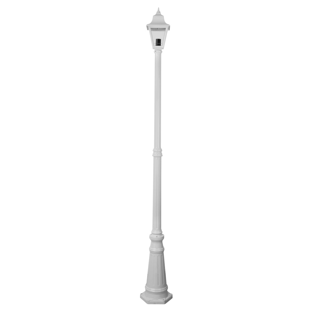 Domus GT-238 Paris Single Head Tall Post LED Flood Lights Beige/ Black/ Burgundy/ Green/ White IP43 - 15158, 15159, 15160, 15161, 15163