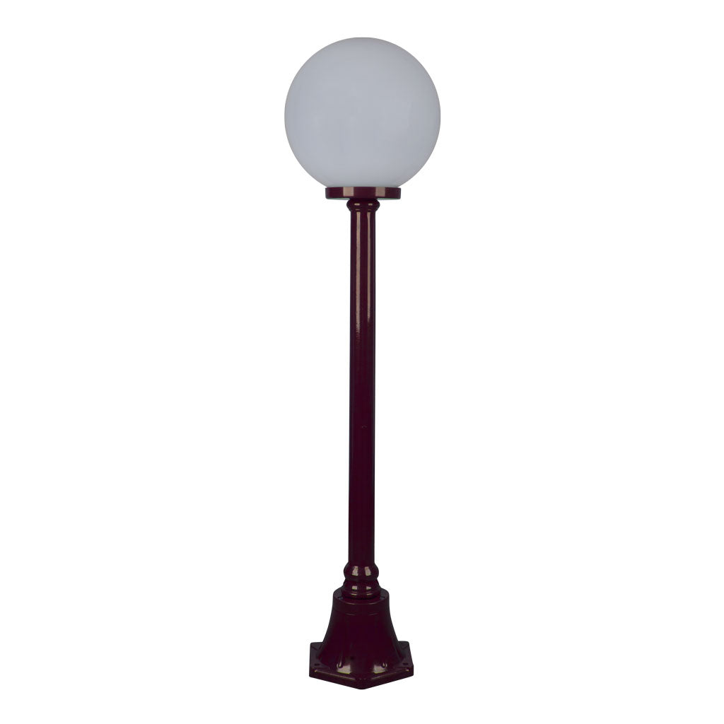 Domus SIENA 1LT 1.25M 300mm Opal Post Light Beige/ Burgundy/ Black/ White/ Green IP43 - 15584, 15585, 15586, 15587, 15589