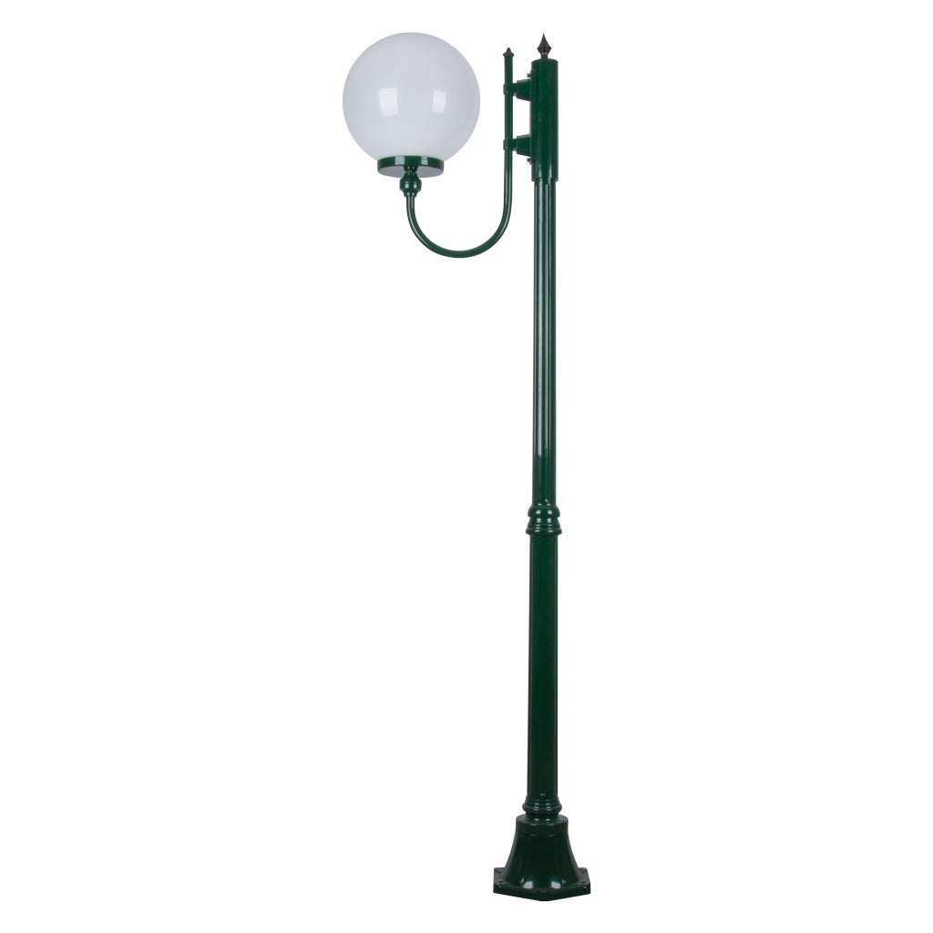Domus LISBON 1LT 1.94M 300mm Opal Post LED Flood Light Beige/ Black/ Burgundy/ Green/ White IP43 - 15704, 15705, 15706, 15707, 15709