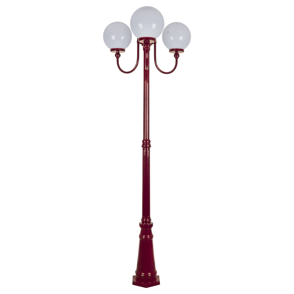 Domus LISBON 3LT 2.54M 300mm Opal Post Light Beige/ Burgundy/ Black/ White/ Green IP43 - 15752, 15753, 15754, 15755, 15757