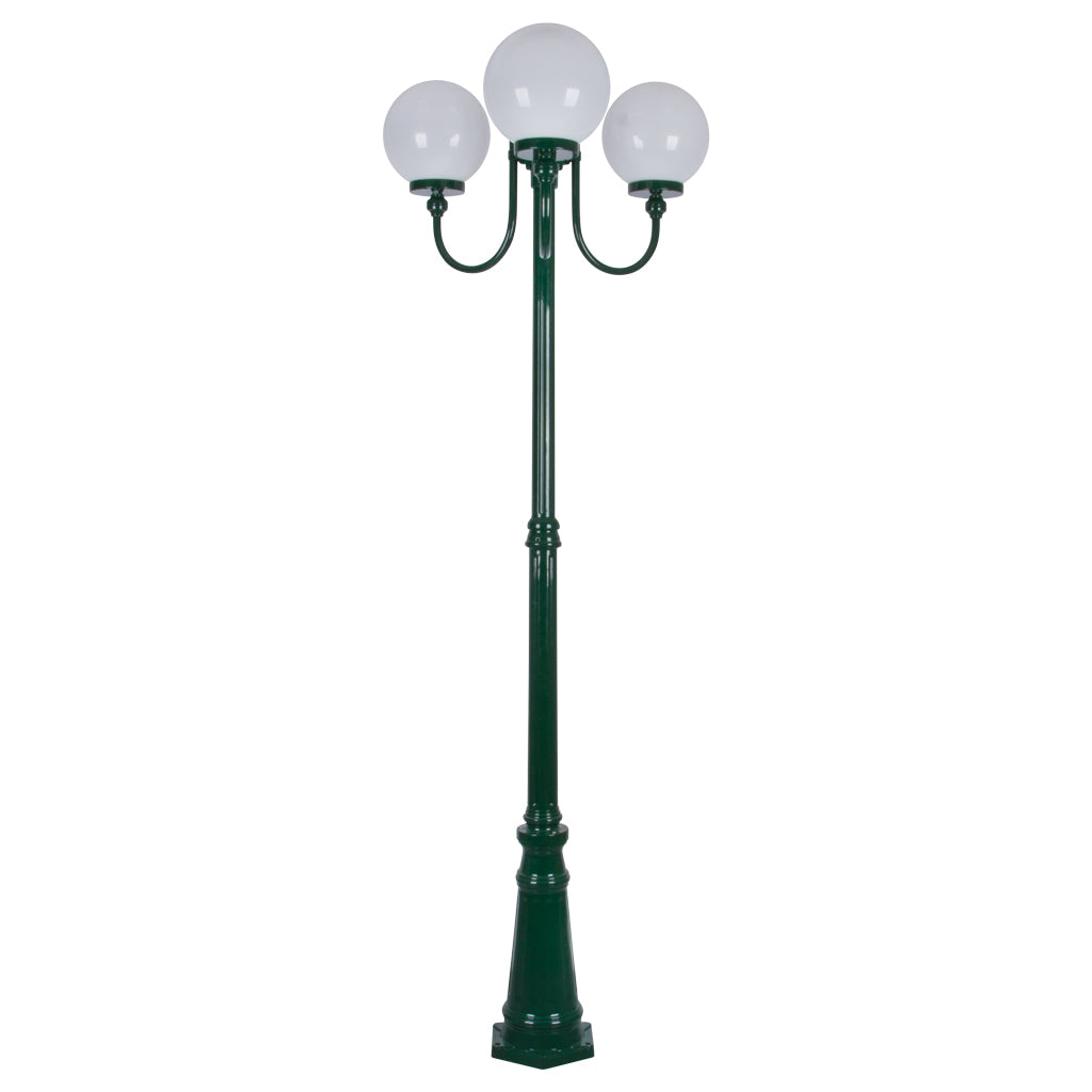 Domus LISBON 3LT 2.54M 300mm Opal Post Light Beige/ Burgundy/ Black/ White/ Green IP43 - 15752, 15753, 15754, 15755, 15757
