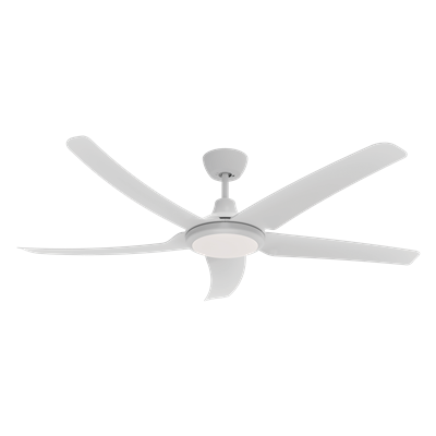 Domus Hover 5 Blade 56in. with Dimmable LED Light Ceiling Fan Tri- Black/ White 26W 240V - 60070, 60071