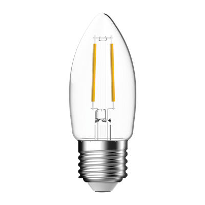 Domus Candle C35 Dimmable E27 Filament Lamps and Globes 2700K 6500K Clear 5W 240V IP64- 65842, 65843