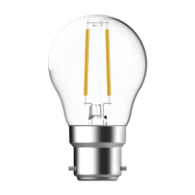 Domus Fancy Round G45 Dimmable B22 Filament Lamps and Globes 2700K 6500K Clear 4.2W 240V IP64- 65850, 65851