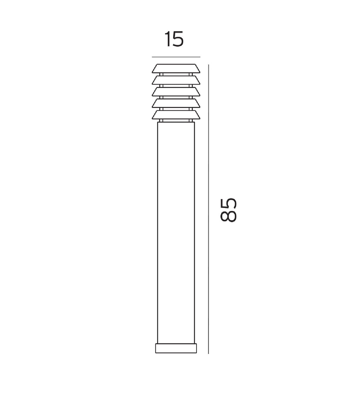 Norlys Alta LED Bollards Black/ Galvanized Steel IP65 - NLYS.293, NLYS.291