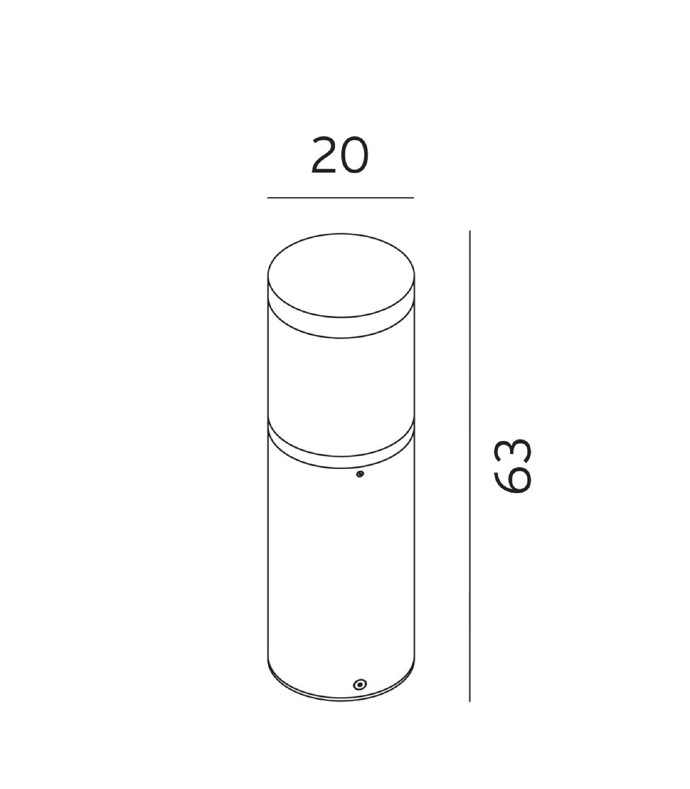 Norlys Egersund LED Bollard 3000K Aluminium/ Graphite 20.3W IP65 - NLYS.1285, NLYS.1280
