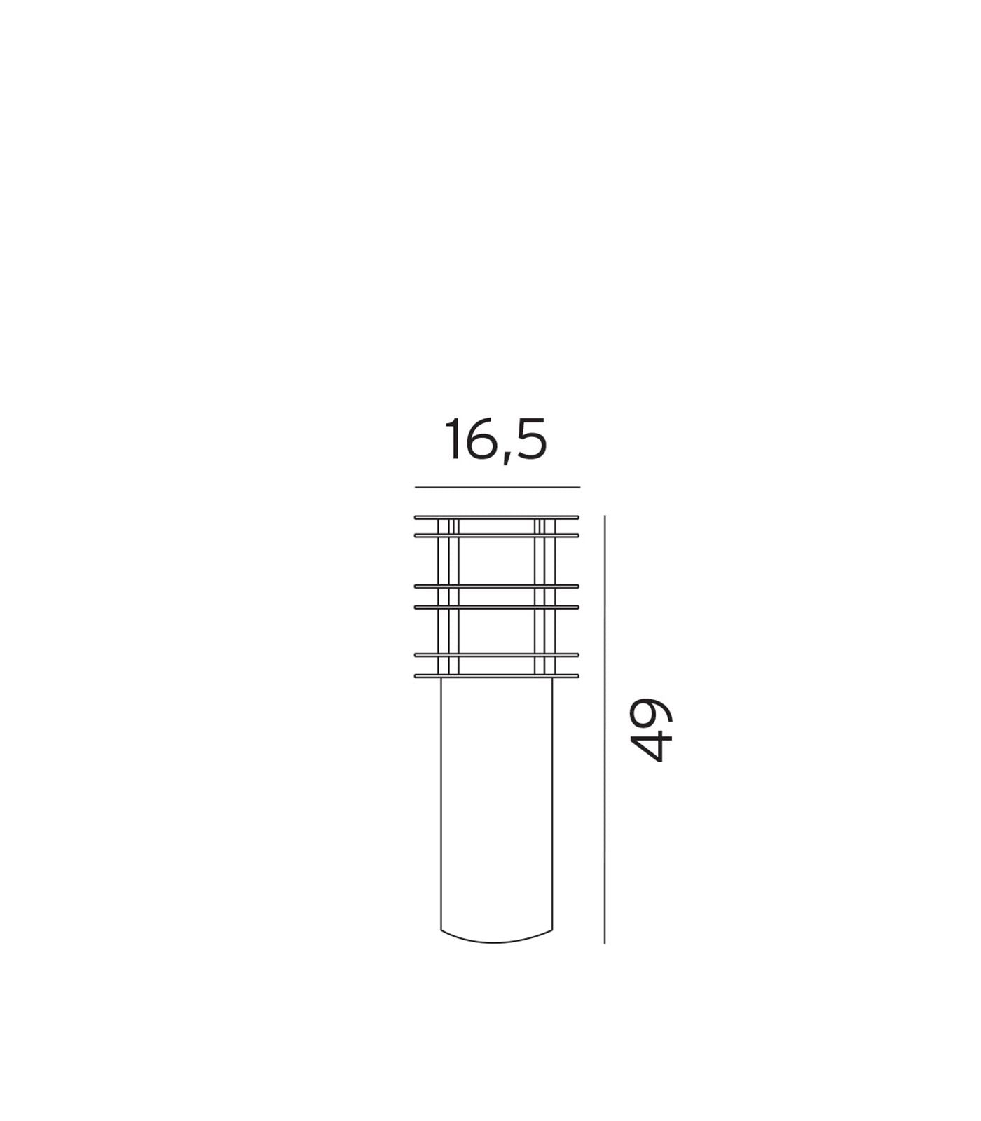 Norlys Stockholm Pillar LED Flood Light Black/ Galvanized Steel IP54 - NLYS.284, NLYS.287, NLYS.285