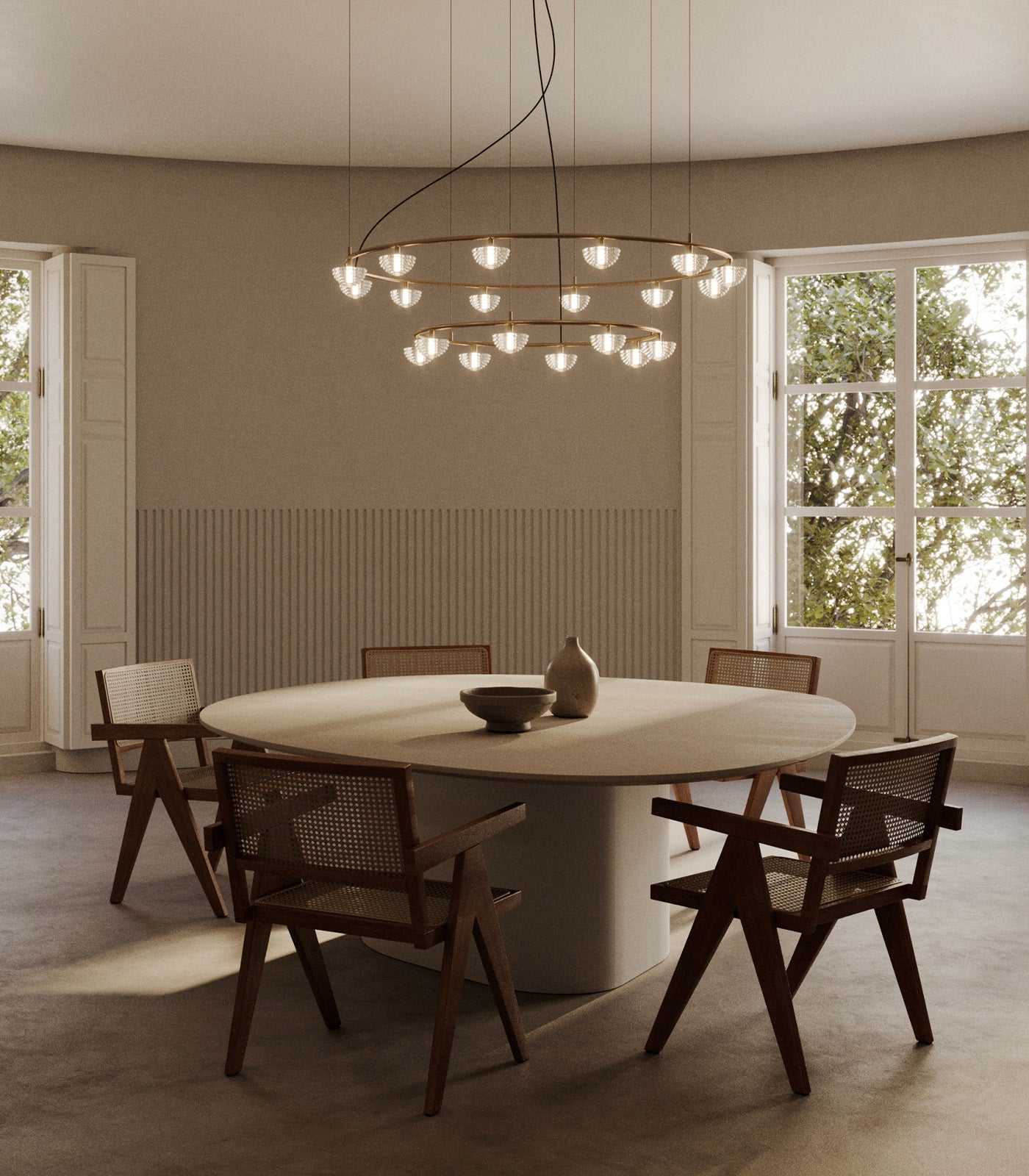 Aromas Hado Interior Architectural Chandelier 2700K Aged Gold- ARO.HADO/C