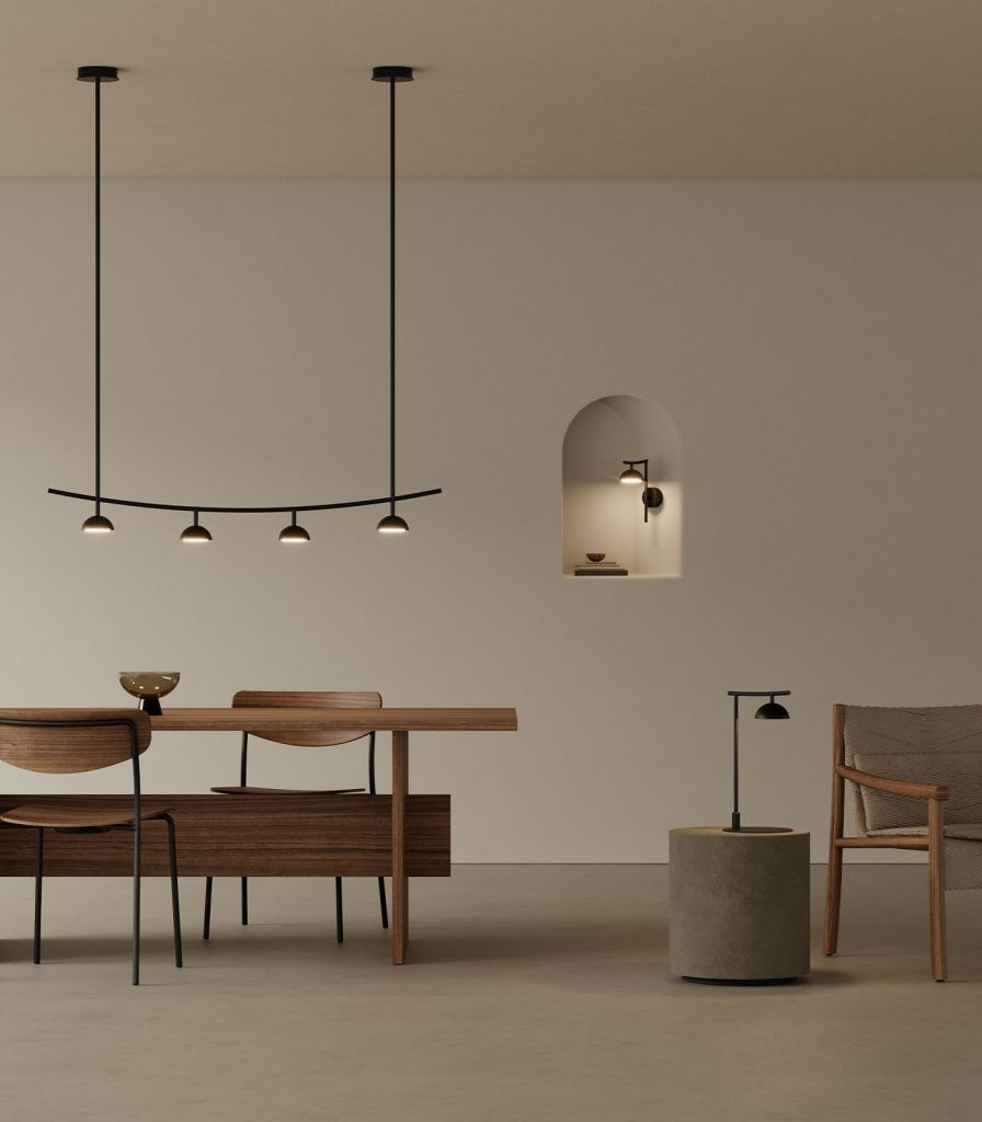 Aromas Tana Interior Pendants 2700K Matte Black 4W - ARO.C1309/4/NEG