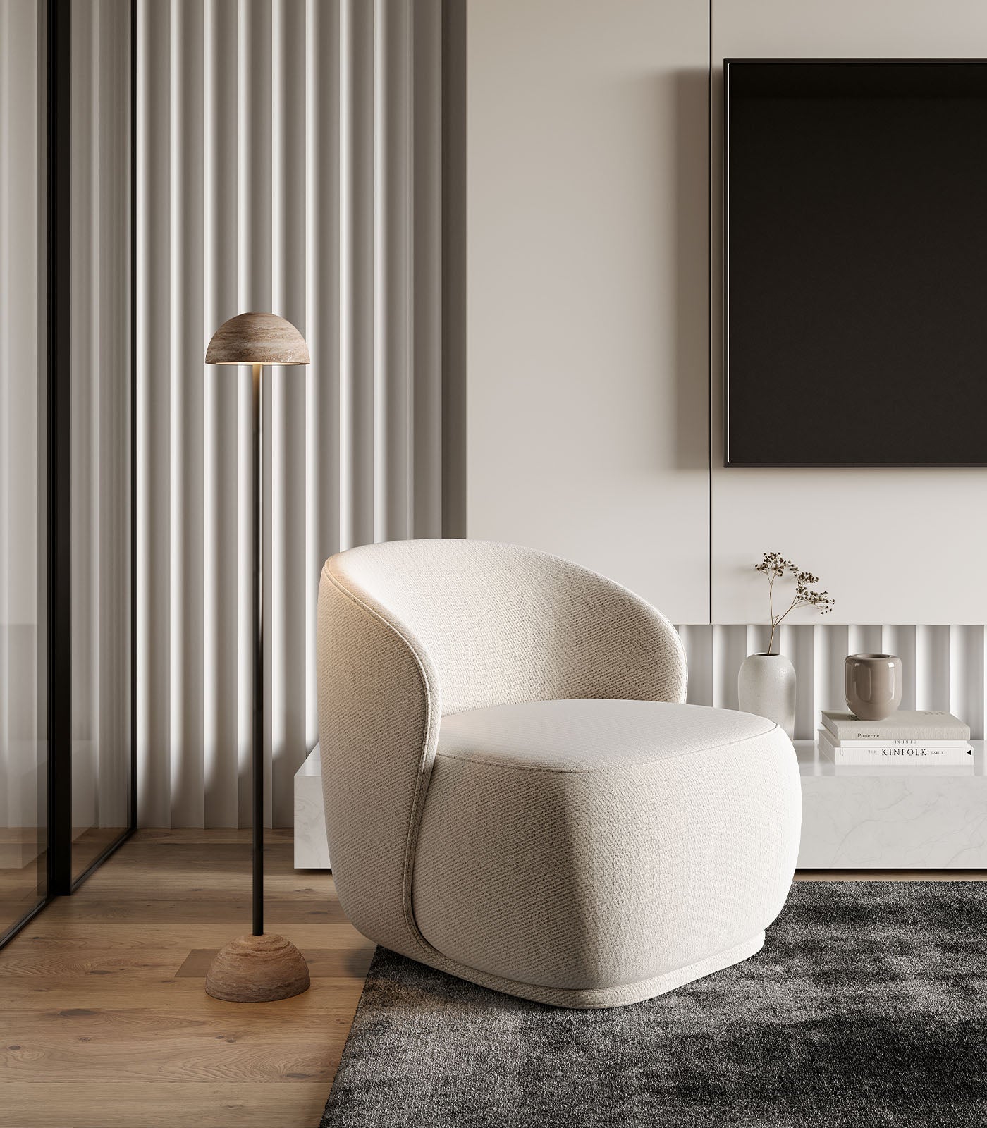 Aromas Big Dussa Floor Lamp 2700K Matte Black/ Aged Gold 9W - ARO.P1307/ORO-TRA, ARO.P1307/NEG-TRA