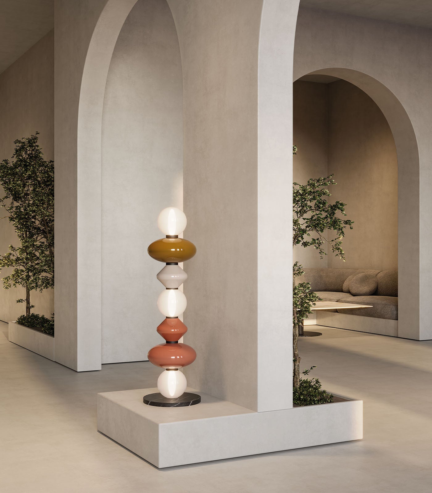 Aromas Mapi Floor Lamp 2700K Brown Sugar/ Ash Grey/ Persimon/ Sapphire/ Cyber 10W - ARO.P1235-1, ARO.P1235-2