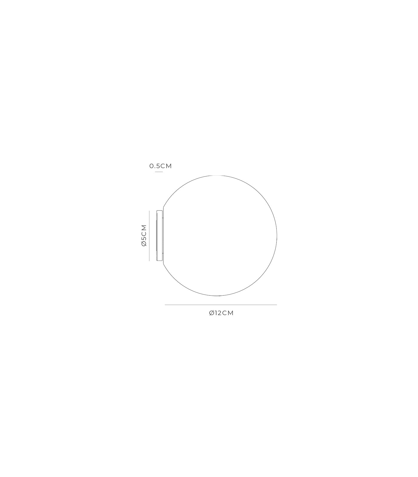 Lighting Republic Orb Mirror Interior Wall Light Chrome/ Dark Bronze/ White/ Old Brass/ Iron IP44 - LR.i01.54M. + LR.A03.S.