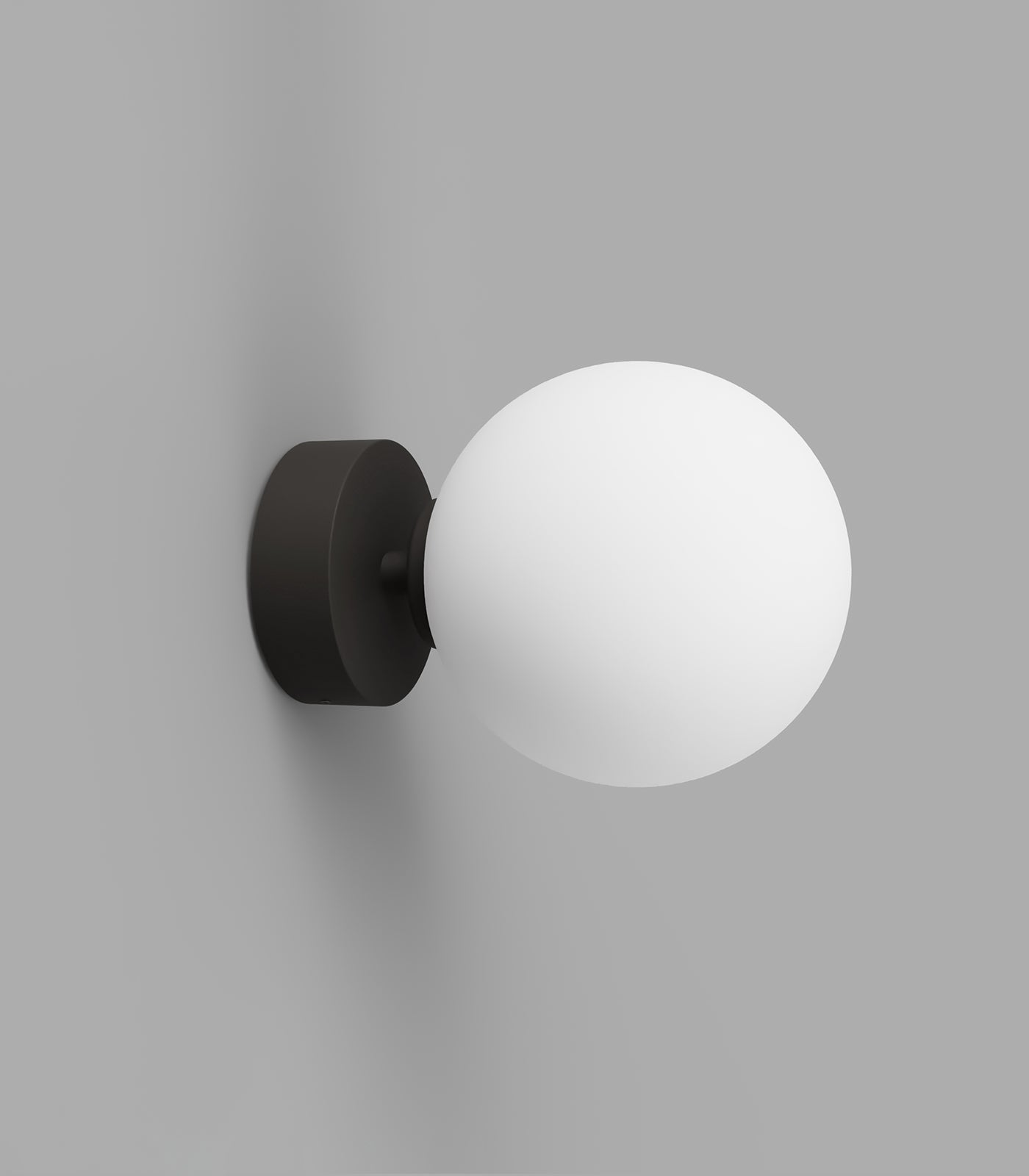 Lighting Republic Orb Short Arm Wall Interior Light Dark Bronze / White / Chrome IP44 - LR.i01.54A.+ LR.A03.S.
