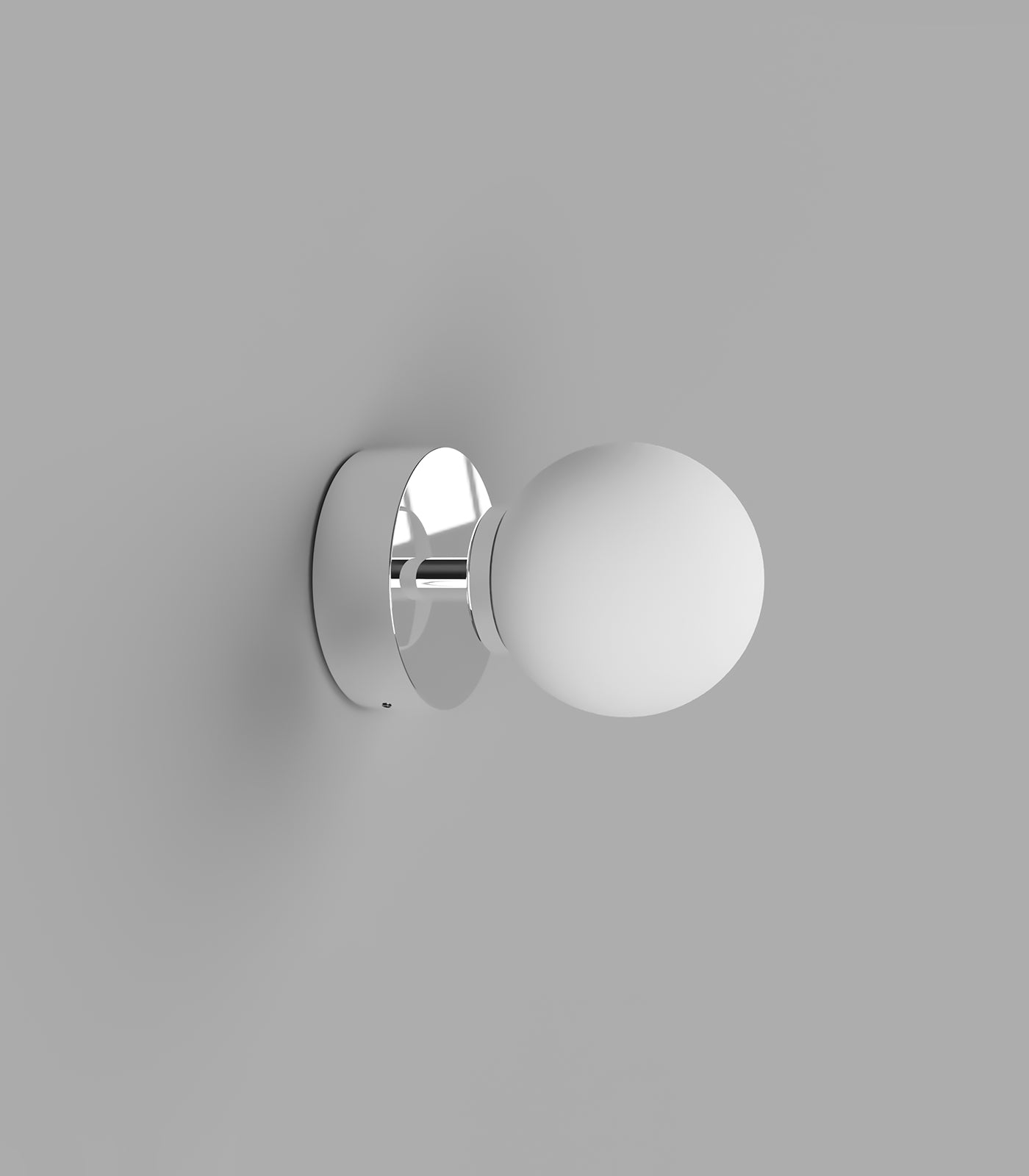 Lighting Republic Orb Short Arm Wall Interior Light Dark Bronze / White / Chrome IP44 - LR.i01.54A.+ LR.A03.S.