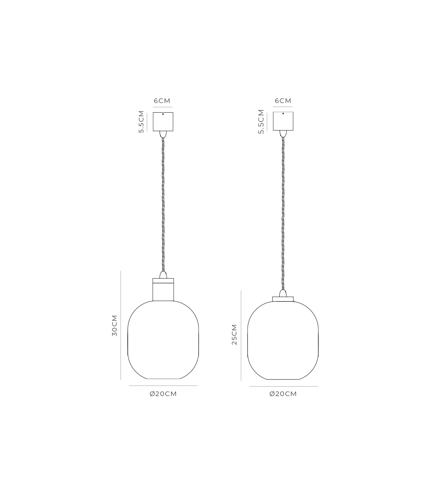 Lighting Republic Parlour Curve Interior Pendant Clear/ Smoked/ White - LR.i02.25. + LR.A01.006.