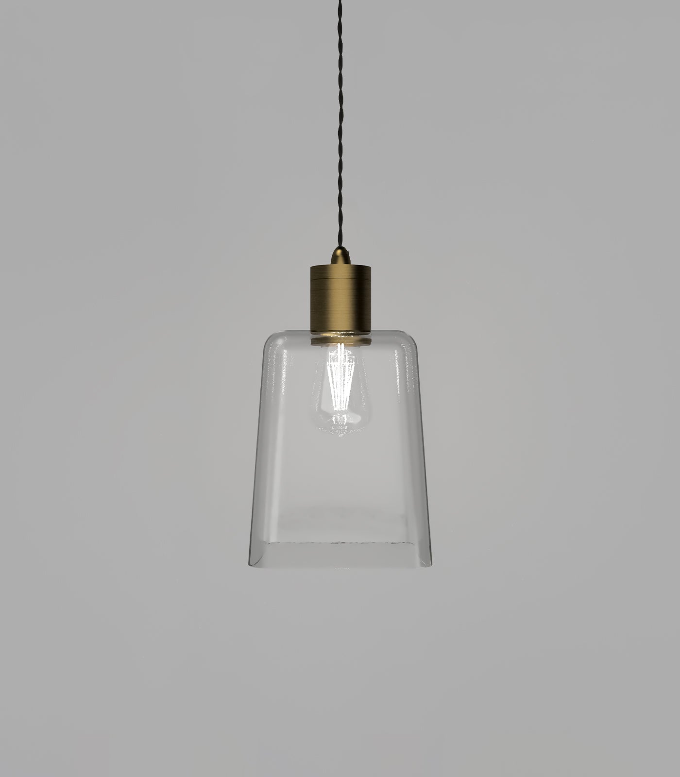 Lighting Republic Parlour Glass Interior Pendant Iron/ Old Brass - LR.i025. + LR.A01.